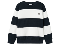 Name It bright white/dark sapphire wide striped sweatshirt